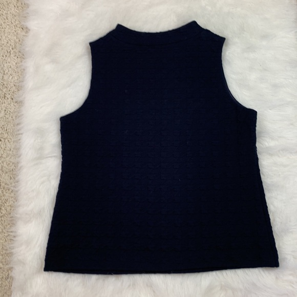Ann Taylor Sleeveless Navy Blue High Neck Top Size XL - Picture 5 of 5
